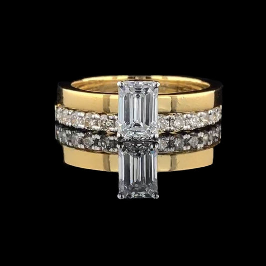 Emerald Cut Solitaire Lab Diamond Custom Engagement Rings